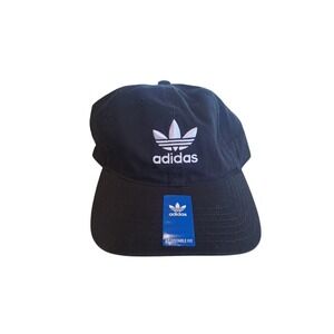 Adidas Originals Trefoil Baseball Cap Black Adjustable Fit Mens One Size NWT